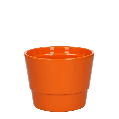 Keramický kvetináč Basic oranžový ⌀ 11,5 × 9 cm