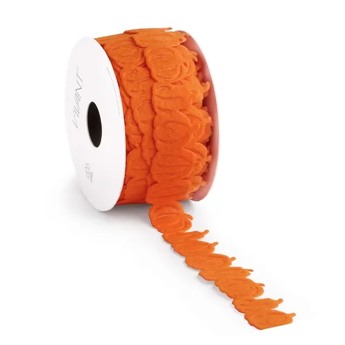 Stuha s tekvicami oranžová návin 10 m, 30 mm