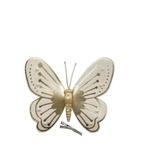 Motýľ s klipom zlatý 12 × 9,5 cm