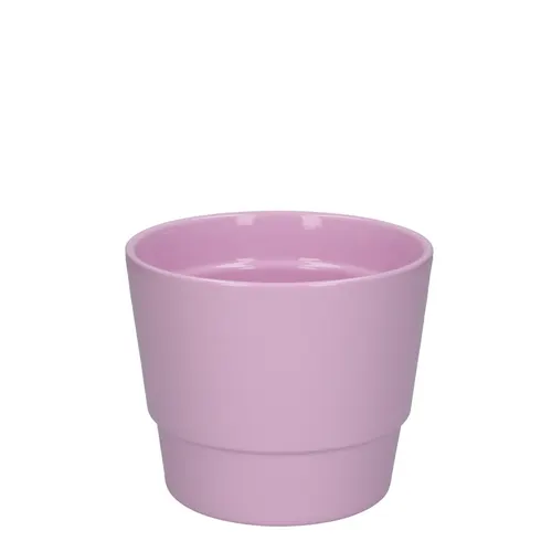 Keramický kvetináč Basic ružový ⌀ 14,5 × 12 cm