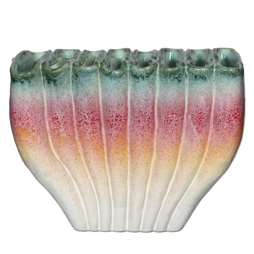 Keramická váza dúha mix farieb 27 × 13,5 × 20 cm