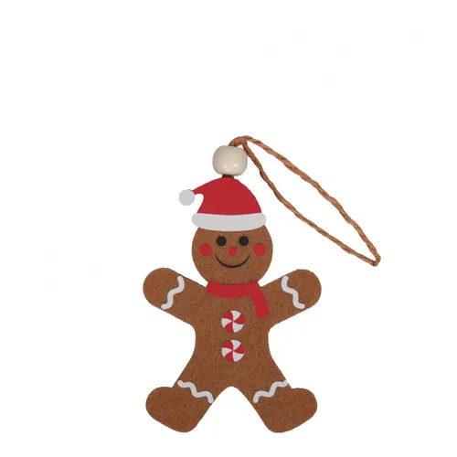 Závesné perníkové panáčiky hnedé 8 cm