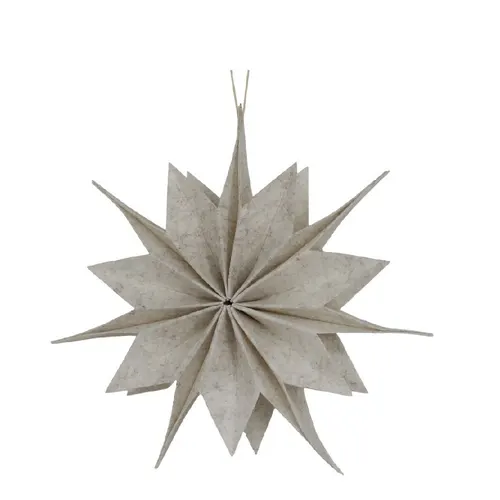 Vianočná dekorácia závesný hviezda plsť krémová ⌀ 30 × 5 cm