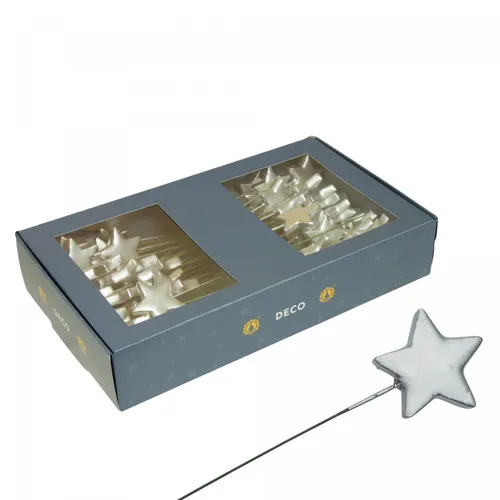 Vianočná dekorácia dekoračný star/wire strieborná 40 mm