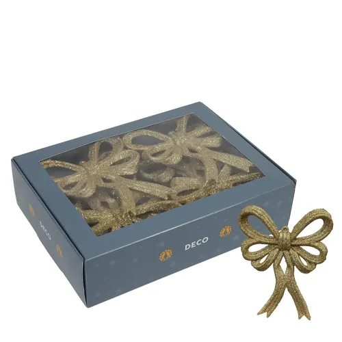 Vianočná mašľa zlatá 13 × 11 cm