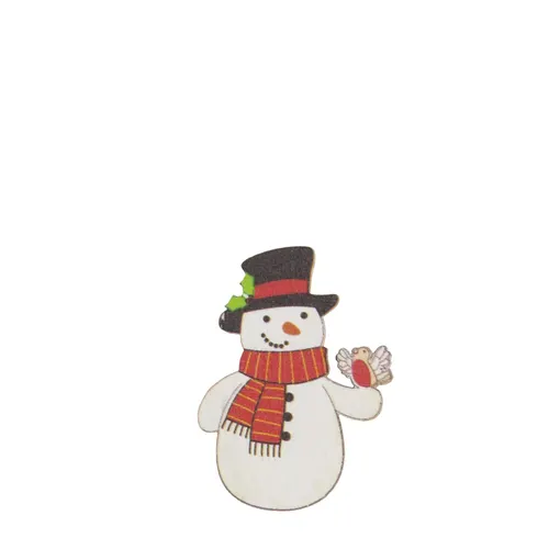 Vianočná dekorácia Pegs snowman biela 4 cm