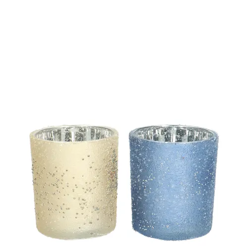 Vianočná dekorácia Tea light Glitter ⌀ 7 × 8 cm