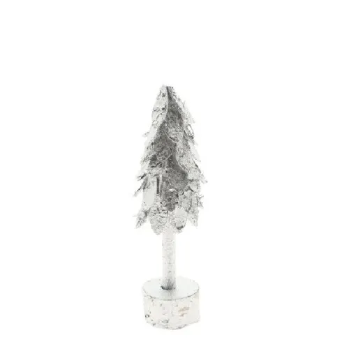 Vianočná dekorácia stromček breza strieborná 30 cm