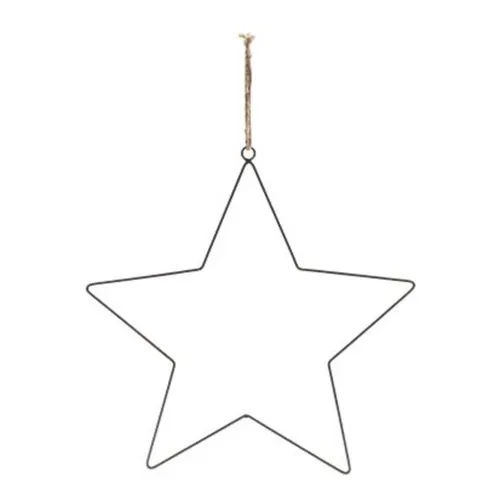 Závesná kovová hviezda čierna 40 cm