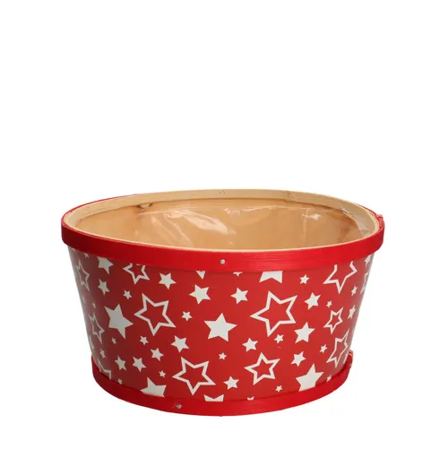 Vianočná dekorácia drevo hviezdy tácka dvojfarebná ⌀ 22 × 11 cm