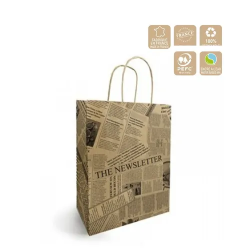 Taška papier News hnedá 36 × 13 × 43 cm