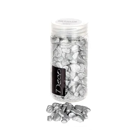 Dekoračná drť Decostone 9- strieborná 13 mm, 370 ml
