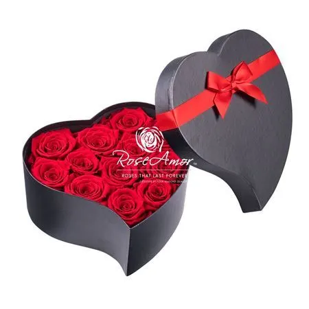Pres. Hatbox Heart 12 Red02 Bulk