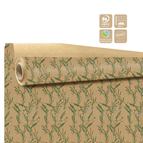 Baliaci papier Arborescence Clayrton zelený 80 cm, návin 40 m