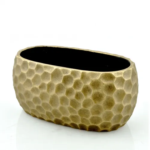 Keramický truhlík Honey zlatý 25 × 14 × 11 cm