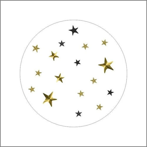 Vianočná dekorácia Sticker hviezdy biela 39 mm