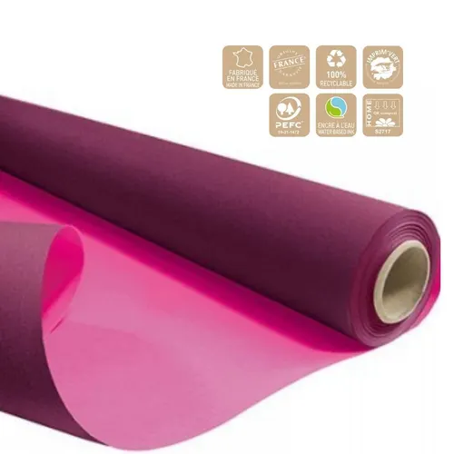 Obojstranný baliaci papier Duo fialový 80 cm, návin 40 m