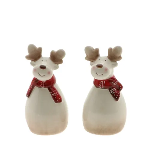 Vianočná dekorácia dekoračný rendeer Cody biela ⌀ 6 × 11,5 cm