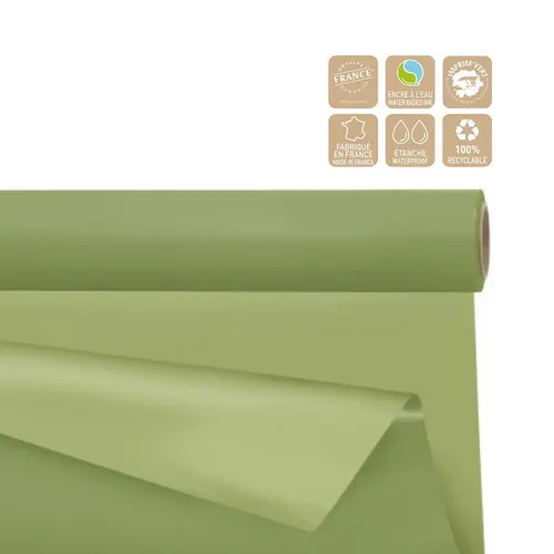 Matný obojstranný celofán jednofarebný Clayrton zelený 80 cm, návin 40 m