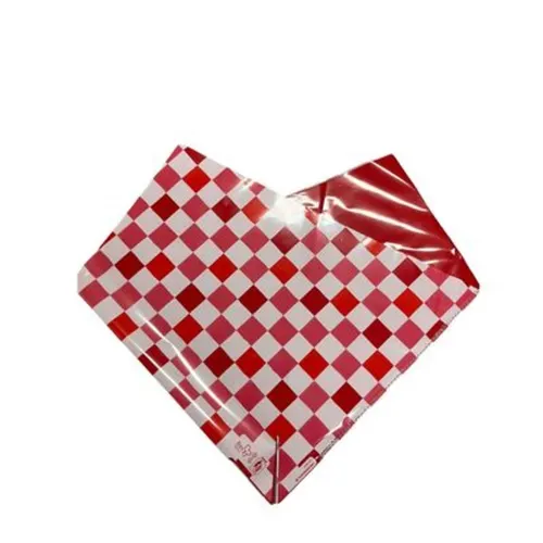Obal na kvety so šikmým károvaním červený 35 × 35 cm, ROPP40