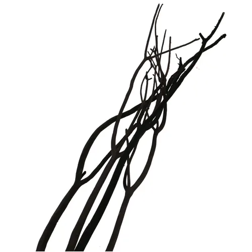 Sušený materiál Mitsumata flock čierna 115 cm