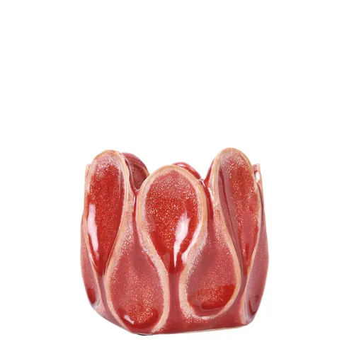 Keramika Amber kvetináč červená ⌀ 15 × 14 cm