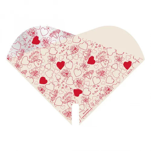 Obal na kvety Doublé Love červený 35 × 35 cm