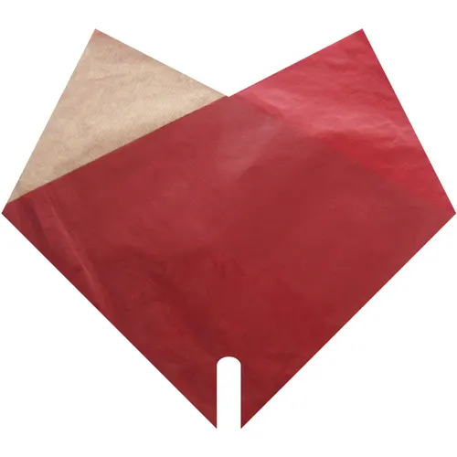 Obal na kvety Double Kraft červený 35 × 35 cm