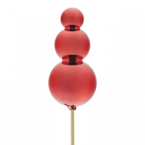 Špička na stromček červená na zápichu 50 cm
