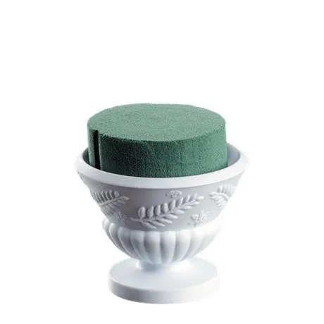Floristická hmota kvetináč biela ⌀ 7,5 × 7,5 cm