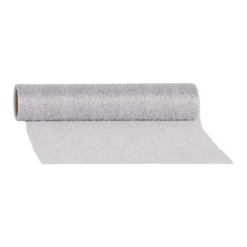 Vianočná dekorácia Table runner strieborná návin 5 m, 280 mm