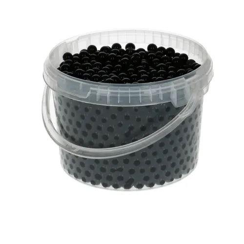 Dekoračná drť Decogel Pearls čierna 9 mm, 3 l