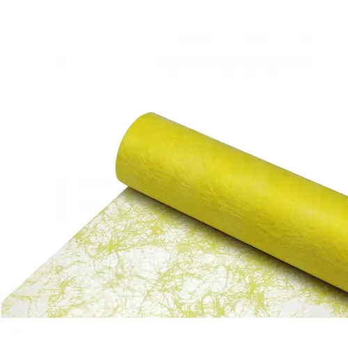 Textília vlákno ľan žltá 60 cm, návin 25 m