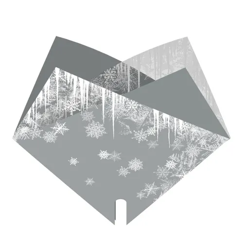 Vianočná dekorácia obal Double Ice strieborná 35 × 35 cm