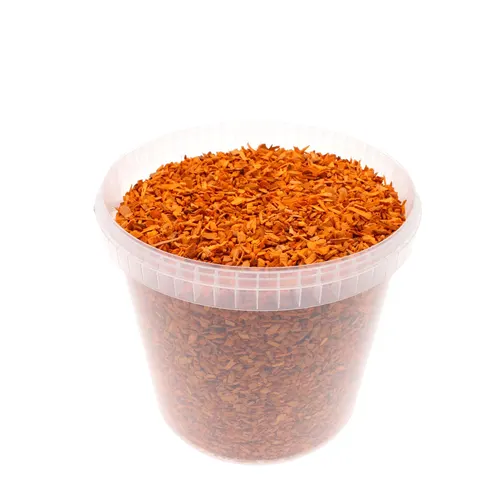 Dekoračná drť drevo chips oranžová 8 mm, 10 l