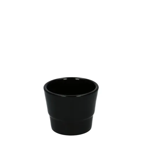 Keramický kvetináč Basic čierny ⌀ 7 × 6 cm