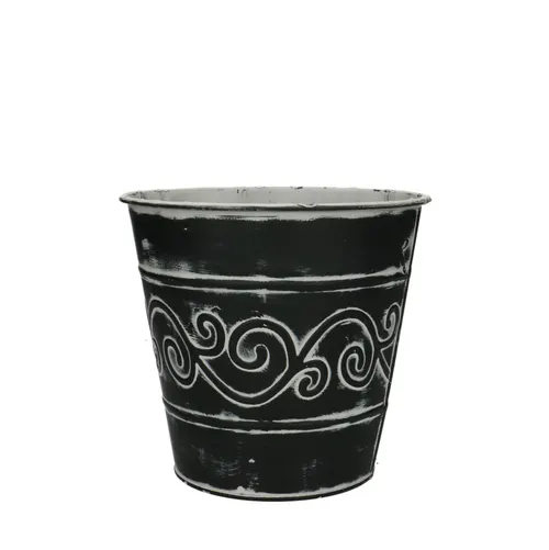 Zinok Barok kvetináč sivá ⌀ 16 × 15 cm