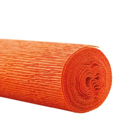 Krepový papier oranžový 50 cm, návin 2,5 m
