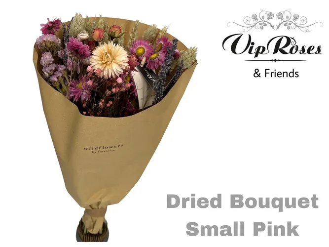 Dried Bouquet Small Pink X12 35 cm