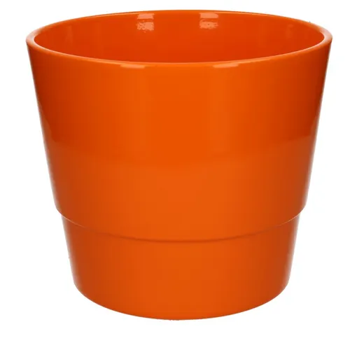 Keramický kvetináč Basic oranžový ⌀ 22 × 19 cm