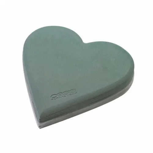 Floristická hmota Oasis srdce Ecobase zelená 50 × 5 cm