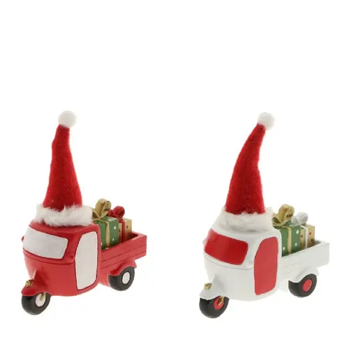 Vianočná dekorácia Tuktuk+christm.tree 11 × 5 × 13 cm