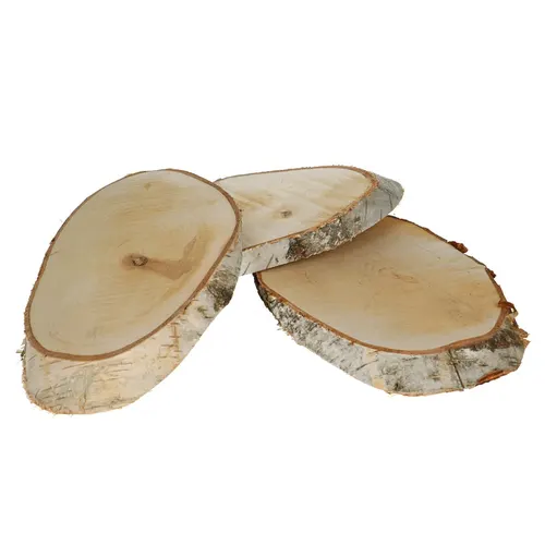 Sušený materiál Woodslice breza hnedá ⌀ 34 × 20 cm