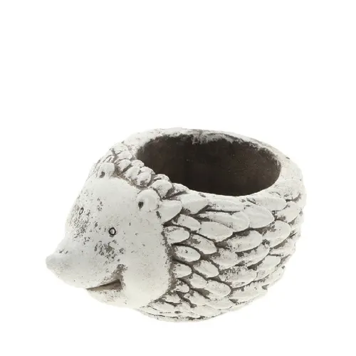 Keramický kvetináč ježko sivý 13,5 × 9,5 × 7 cm