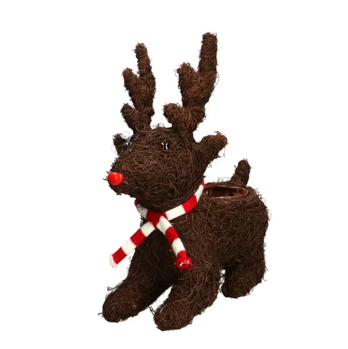 Vianočná dekorácia Reindeer rastlina hnedá ⌀ 8 až 23 × 30 cm
