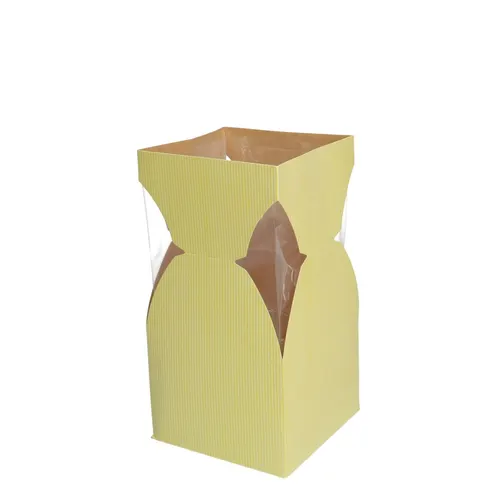 Taška na kyticu BasicLine žltá ⌀ 11,5 × 21 cm