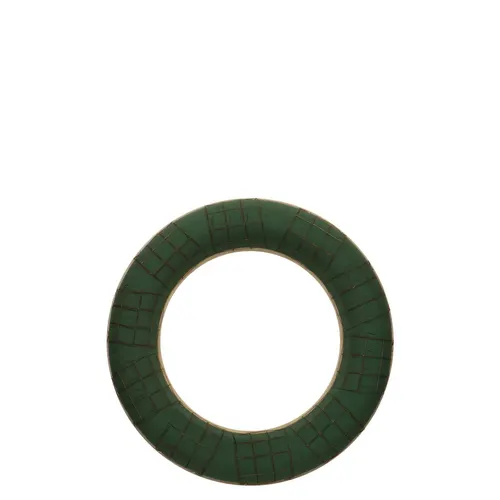 Floristická hmota basic Wreath+wood zelená ⌀ 40 cm