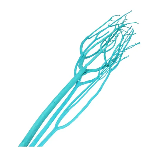 Sušený materiál Mitsumata flock turquoise 115 cm