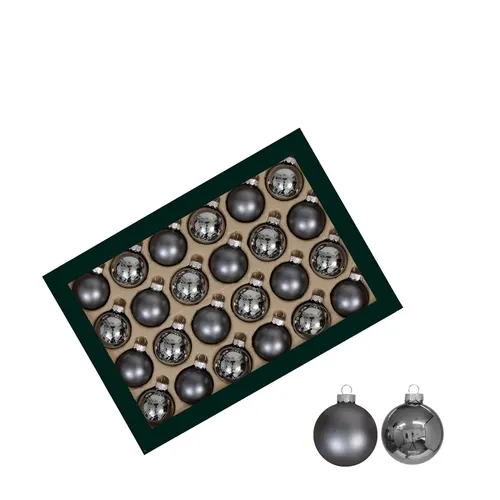 Vianočná dekorácia guľa combi sivá 40 mm