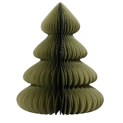 Vianočná dekorácia závesný stromček papier zelená 60 cm